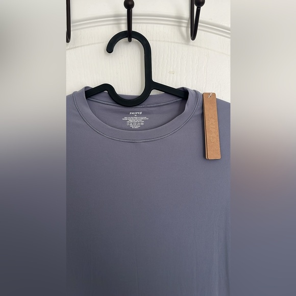 NWT Skims long sleeve crew neck dress Slate - Picture 3 of 4